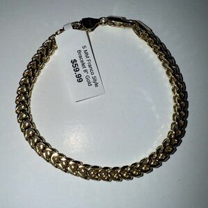 NEW 5mm Franco Style 8” Gold Braclet